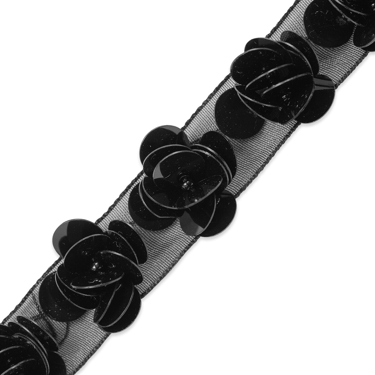 5 Yards of Yeseni 1/2" Sequin Florets Designer Trim | 5 yard cut